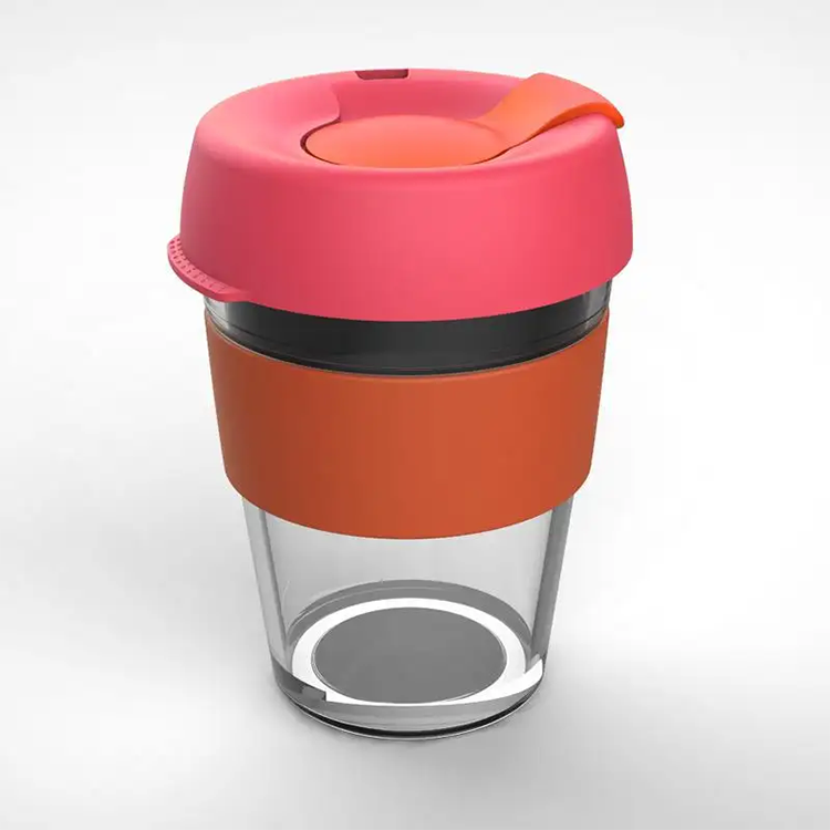12oz Glass Reusable Coffee Cup