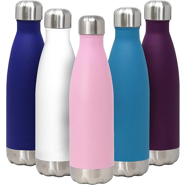 Custom Logo 750ml Insulated Bottles Color Cola Shape Stainless Steel Vacuum Sport Water Bottles