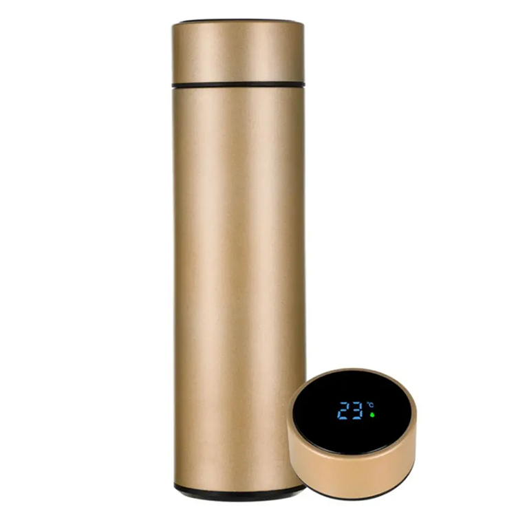 Hot Sale 500ml Smart Double Wall Stainless Steel Vacuum Flask Water Bottle with LED Temperature Display