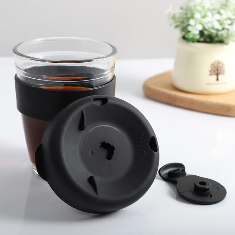 glass coffee cups with lid