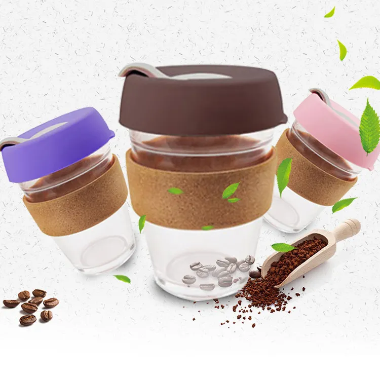 glass coffee cups with lid