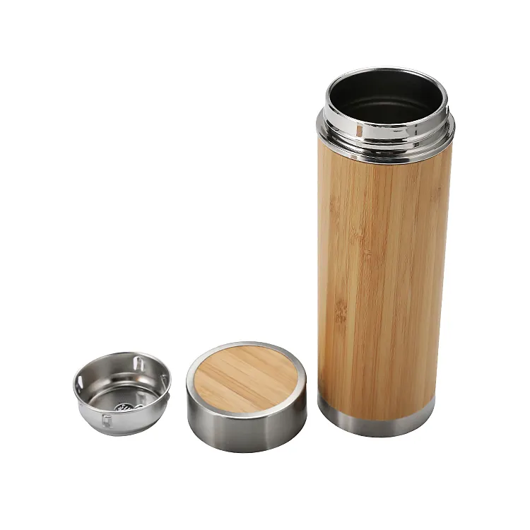 Bamboo Insulated Stainless Steel Bottles