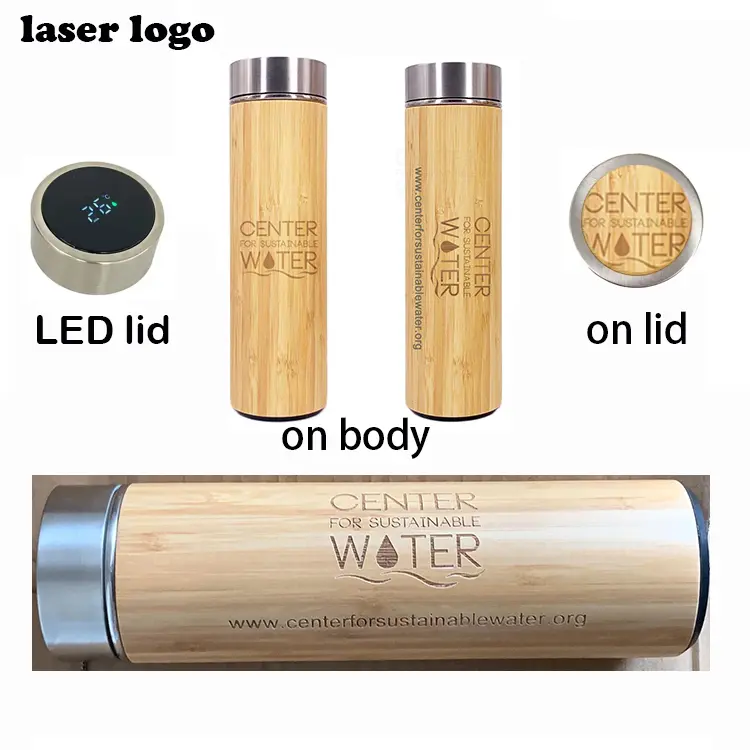 Bamboo Insulated Stainless Steel Bottles